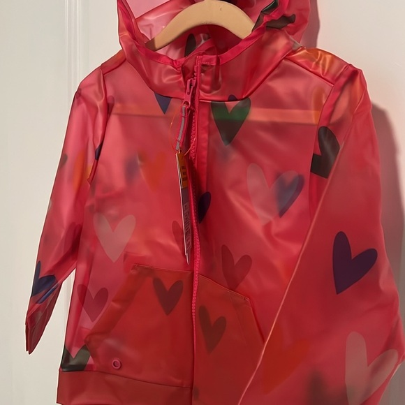 Cat & Jack Pink Heart Raincoat - Picture 3 of 15